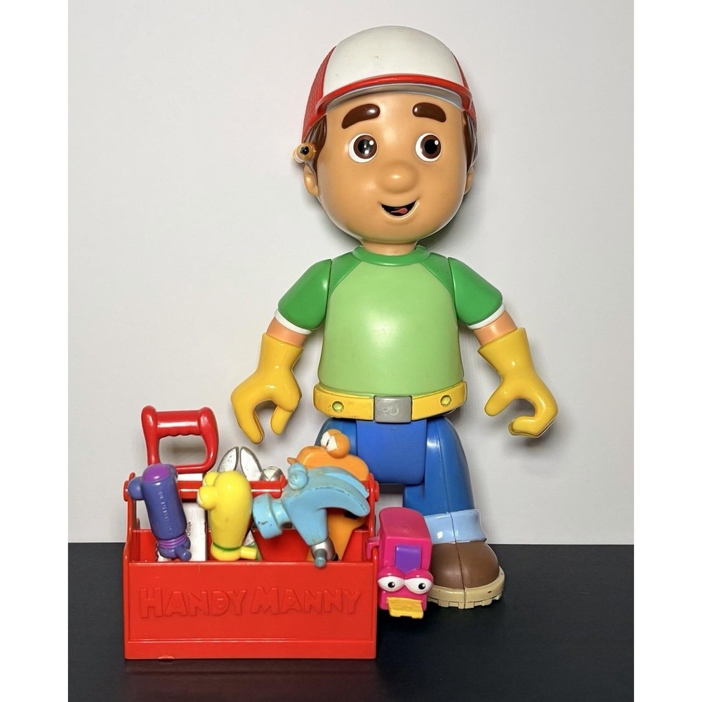 Disney Handy Manny Let's Go To Work Toy Talking Figure Toolbox Complete 7 Tools